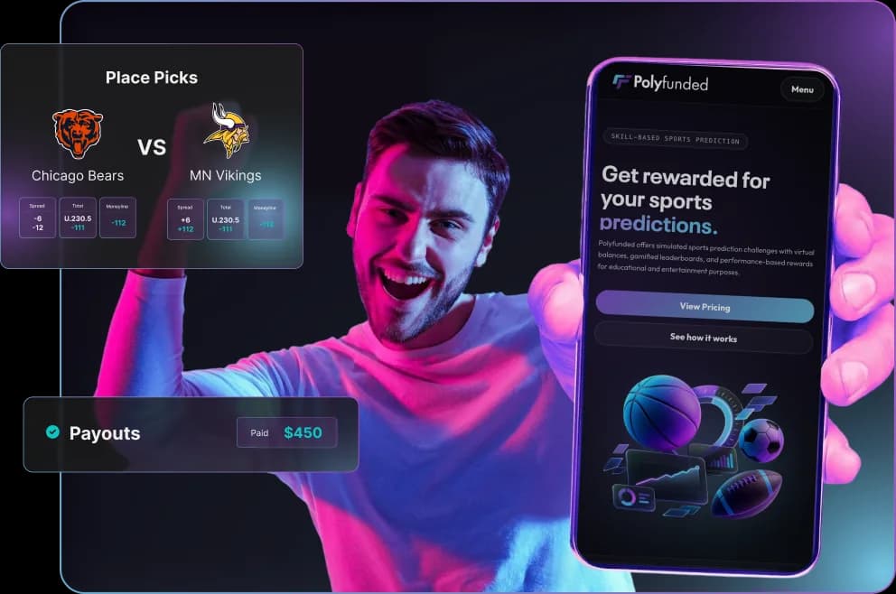 Sports prediction progression header visual